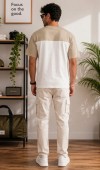 Erkek Beyaz O Yaka Basic T-Shirt 